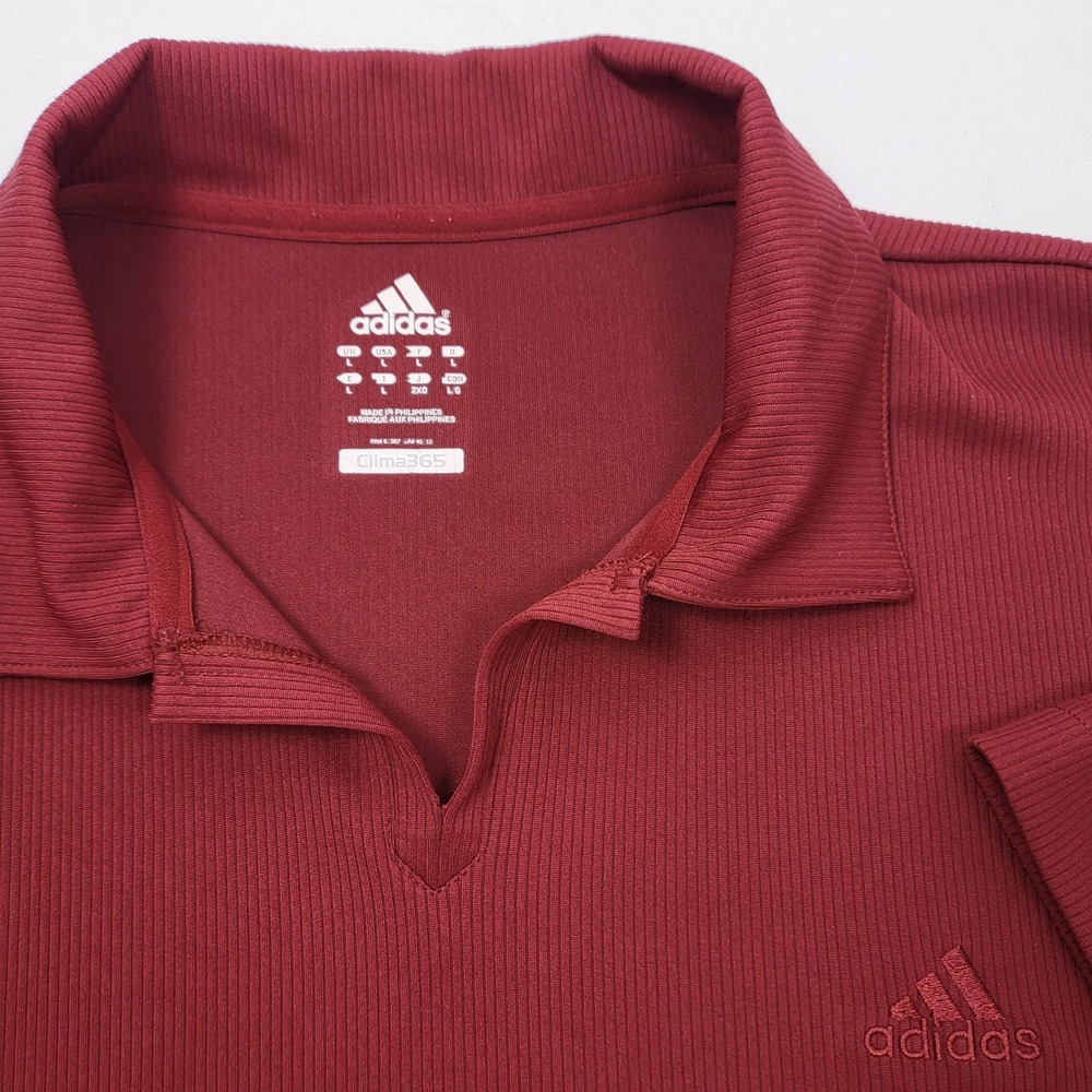 Adidas Clima365 Golf Polo Shirt Athletic‎ Training Casual Maroon mens XLarge